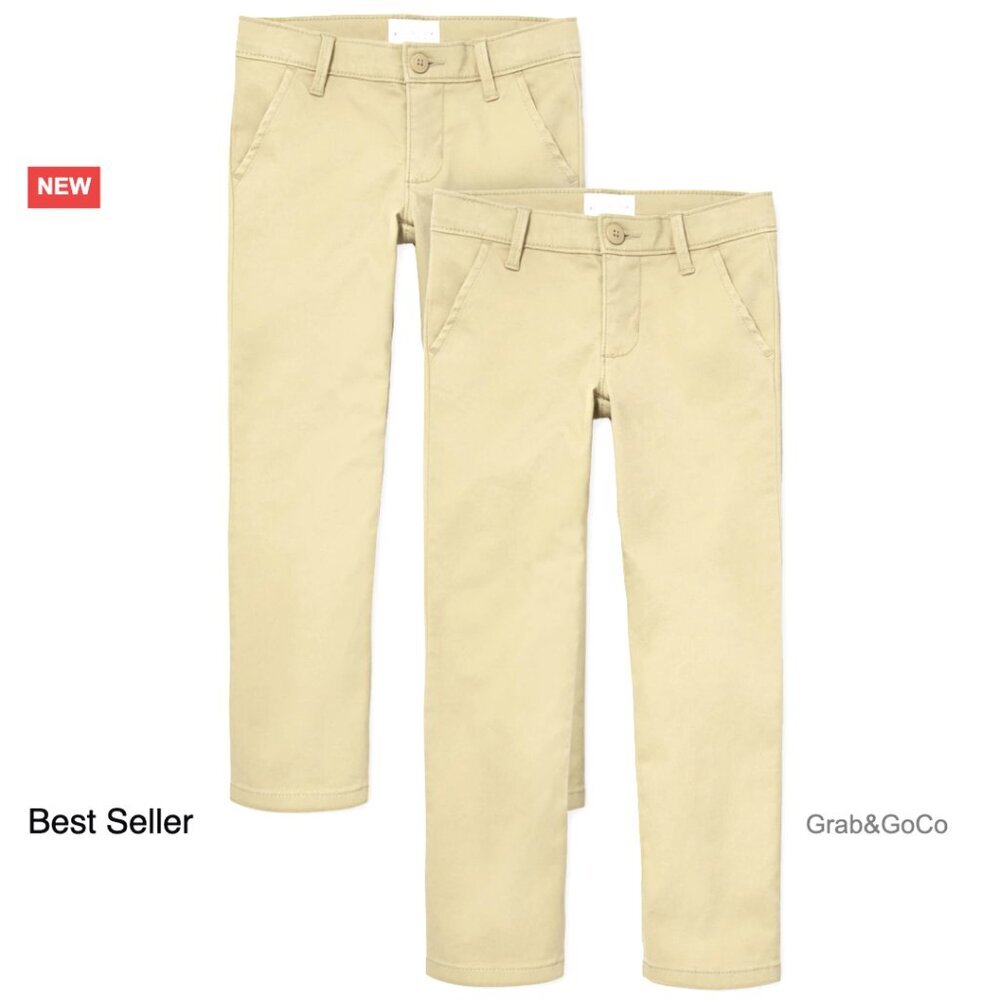 Stretch Skinny Chino Pants Multipack Classic Preppy Fit Kids Bottoms